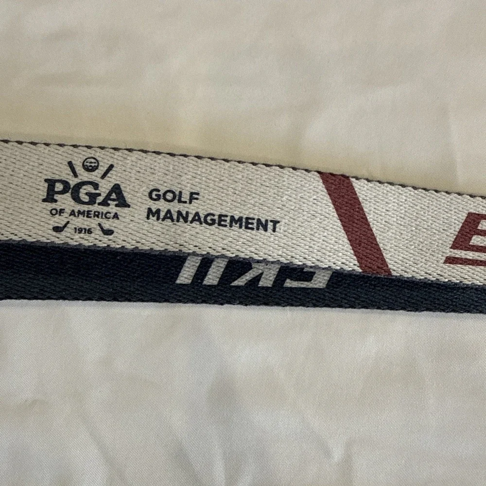 Doc Murphy Belt Reversible Canvas Red White Blue EKU PGA Of America 1916 Leather